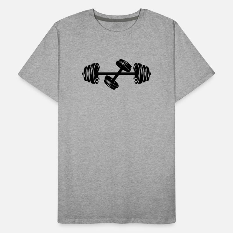 Poids disques d’haltères haltères haltères 2 T-shirt bio Premium Homme