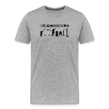 impossible - T-shirt bio Premium Homme - gris chiné - Devant - Damien (186cm)