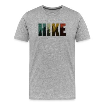 Wanderung - Männer Premium Bio T-Shirt - Grau meliert - Vorne - Damien (186cm)