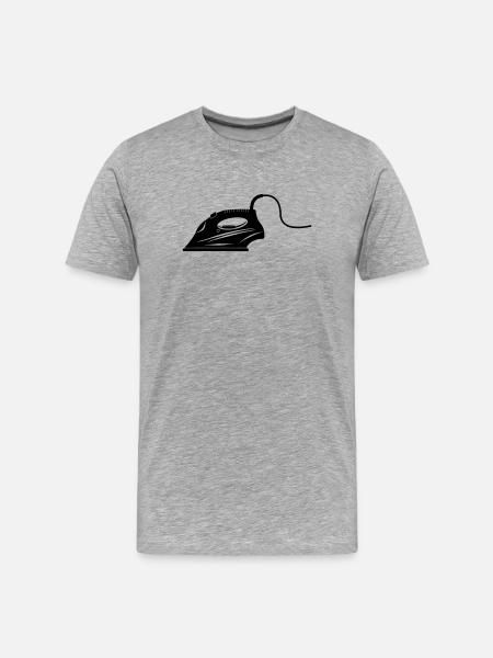 Iron for laundry to iron - Men's Premium Organic T-Shirt - heather grey