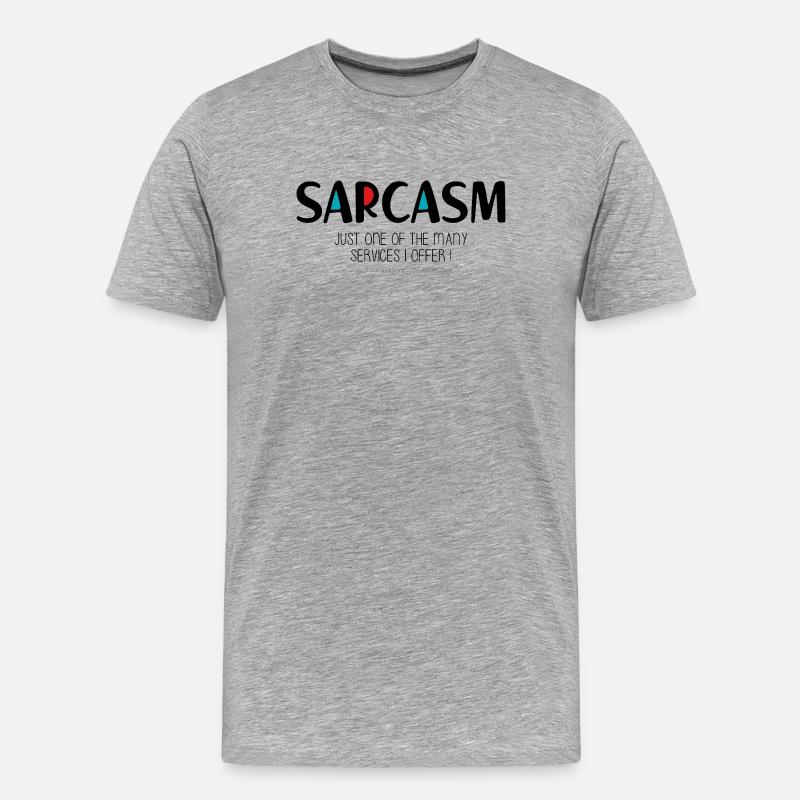Sarkasmus - Männer Premium Bio T-Shirt - Grau meliert