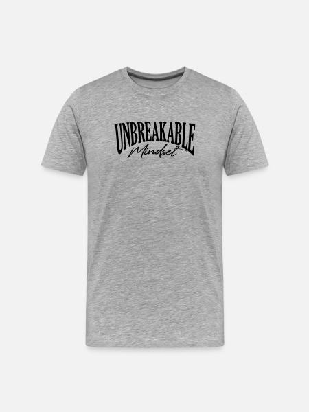 unbreakable gym mindset coach strong sugestion - Men's Premium Organic T-Shirt - heather grey