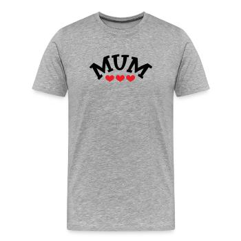 Mama / Muttertag - Männer Premium Bio T-Shirt - Grau meliert - Vorne - Damien (186cm)