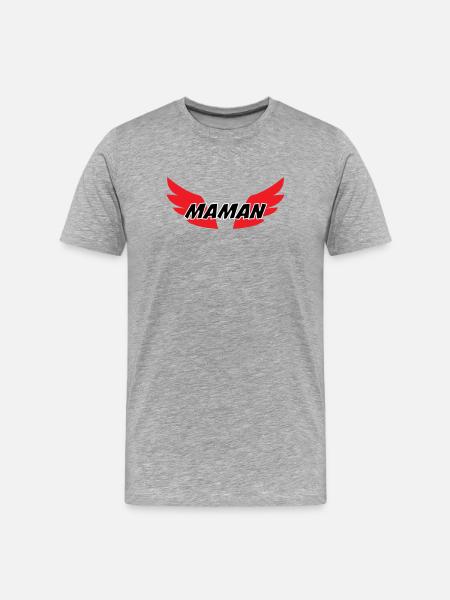 Maman d'Amour - Mother's Day - Men's Premium Organic T-Shirt - heather grey