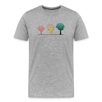 Jahrestag. Jubiläumsdekade. Humor. komisch - Männer Premium Bio T-Shirt - Grau meliert - Vorne - Damien (186cm)