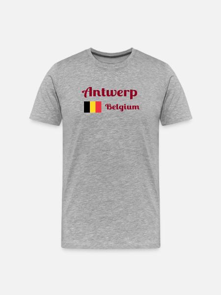 Antwerp Belgium- Stylish prints - Men's Premium Organic T-Shirt - heather grey