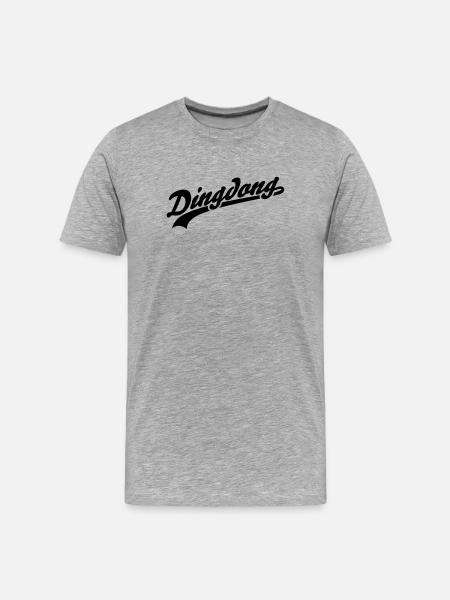 Dingdong - Männer Premium Bio T-Shirt - Grau meliert