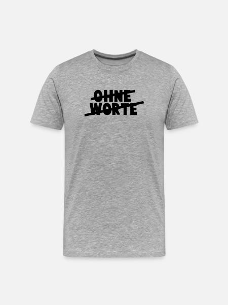 Without words - Men's Premium Organic T-Shirt - heather grey