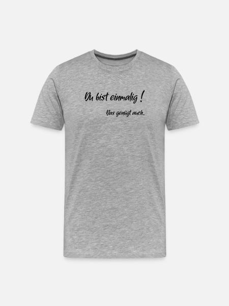 once enough - Men's Premium Organic T-Shirt - heather grey