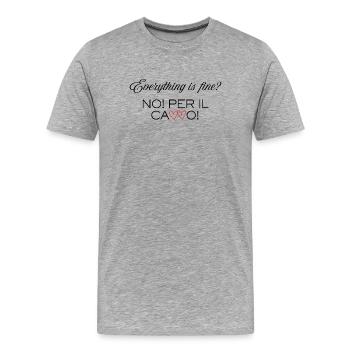 Everything_is_Fine - Men's Premium Organic T-Shirt - heather grey - Front - Damien (186cm)