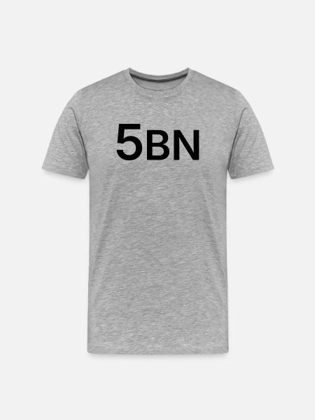 5BN lettering black - Men's Premium Organic T-Shirt - heather grey