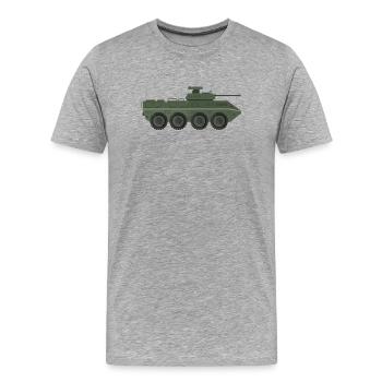 Military tank - Men's Premium Organic T-Shirt - heather grey - Front - Damien (186cm)