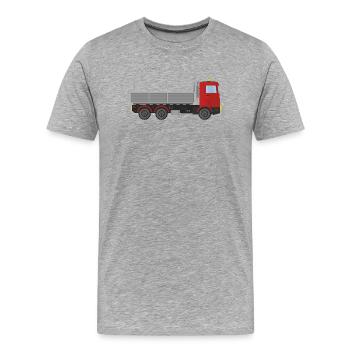 Camion de livraison de marchandises - T-shirt bio Premium Homme - gris chiné - Devant - Damien (186cm)