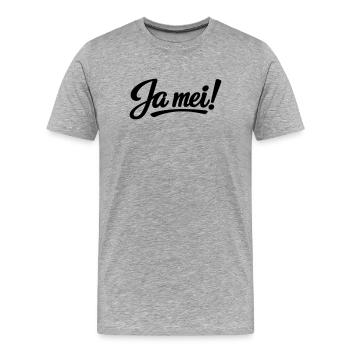 Yes Mei - Men's Premium Organic T-Shirt - heather grey - Front - Damien (186cm)
