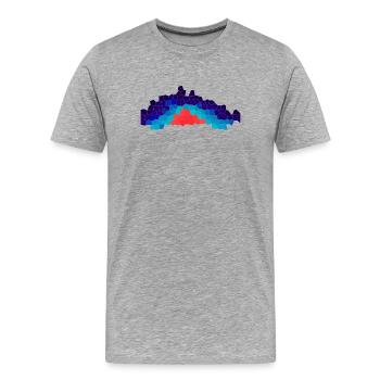 Thermal Core Mosaic - Men's Premium Organic T-Shirt - heather grey - Front - Damien (186cm)