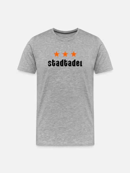 Stadtadel mit Sternen - Männer Premium Bio T-Shirt - Grau meliert