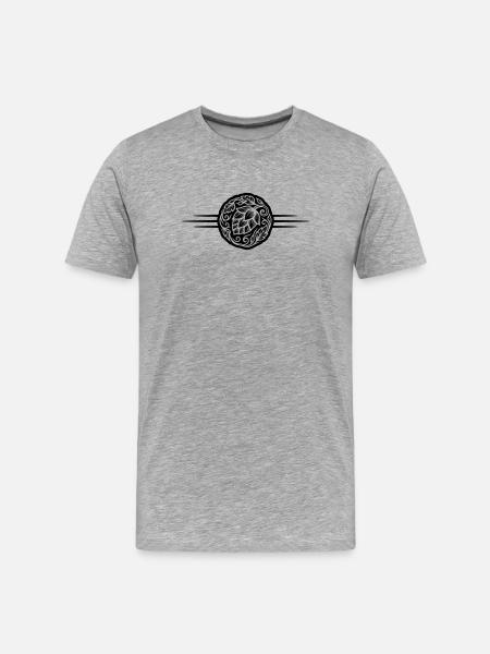 Hops Symbol - Men's Premium Organic T-Shirt - heather grey