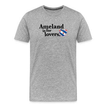 Ameland Lovers - Friesland II - Männer Premium Bio T-Shirt - Grau meliert - Vorne - Damien (186cm)