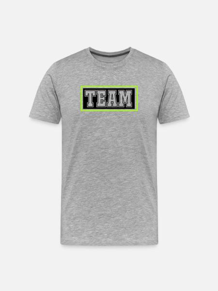 Team - Men's Premium Organic T-Shirt - heather grey