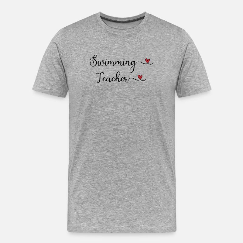 Schwimmlehrer - Männer Premium Bio T-Shirt - Grau meliert
