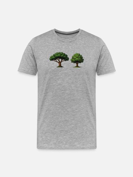 Tree duo apple tree in balance - Men's Premium Organic T-Shirt - heather grey