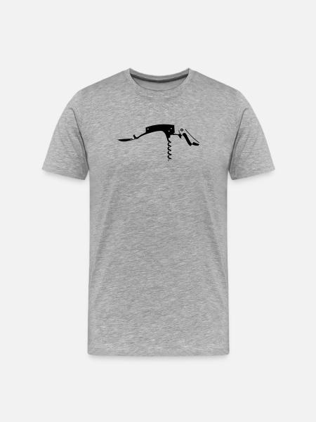 Couteau de serveur - T-shirt bio Premium Homme - gris chiné