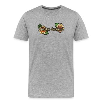 Marque floral de la déesse du jardin - T-shirt bio Premium Homme - gris chiné - Devant - Damien (186cm)