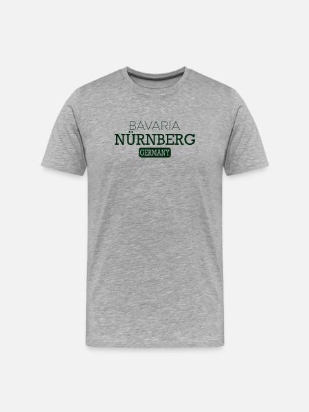 Nürnberg Bayern - Männer Premium Bio T-Shirt - Grau meliert