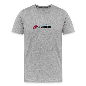 Lifeguard sauveteur aquatique - T-shirt bio Premium Homme - gris chiné - Devant - Damien (186cm)