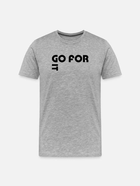 Go for it - Men's Premium Organic T-Shirt - heather grey