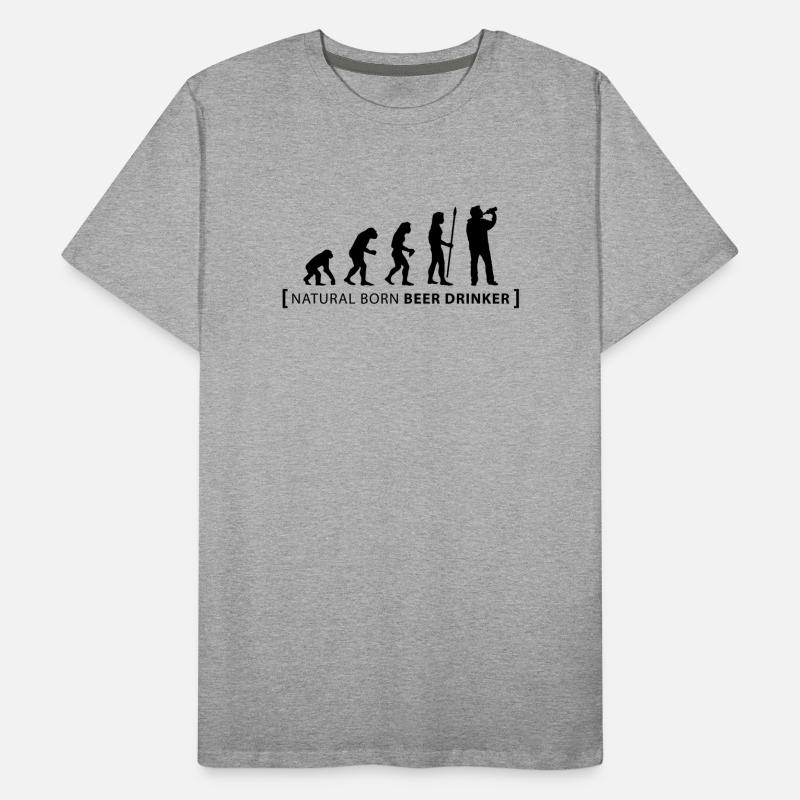 evolution_beer_drinker Männer Premium Bio T-Shirt