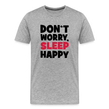 sleep - Men's Premium Organic T-Shirt - heather grey - Front - Damien (186cm)