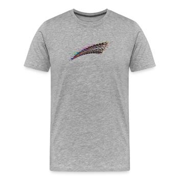 buntes Auto Reifenprofil Bremsspur Graffiti - Männer Premium Bio T-Shirt - Grau meliert - Vorne - Damien (186cm)