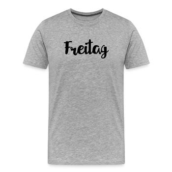 Freitag Wochentag Woche - Männer Premium Bio T-Shirt - Grau meliert - Vorne - Damien (186cm)