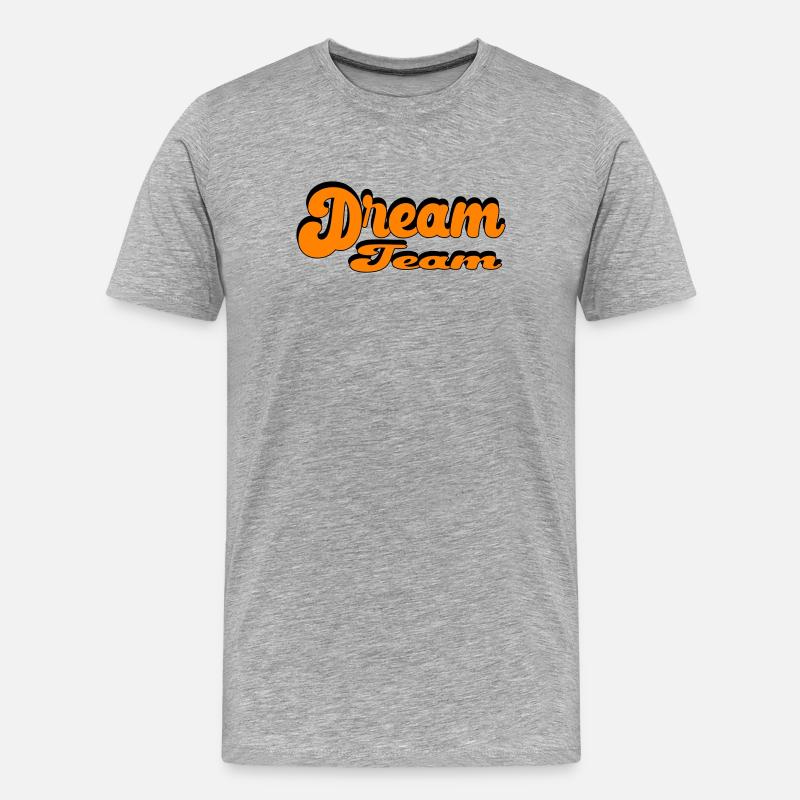 Dream Team Retro Style Design - Männer Premium Bio T-Shirt - Grau meliert