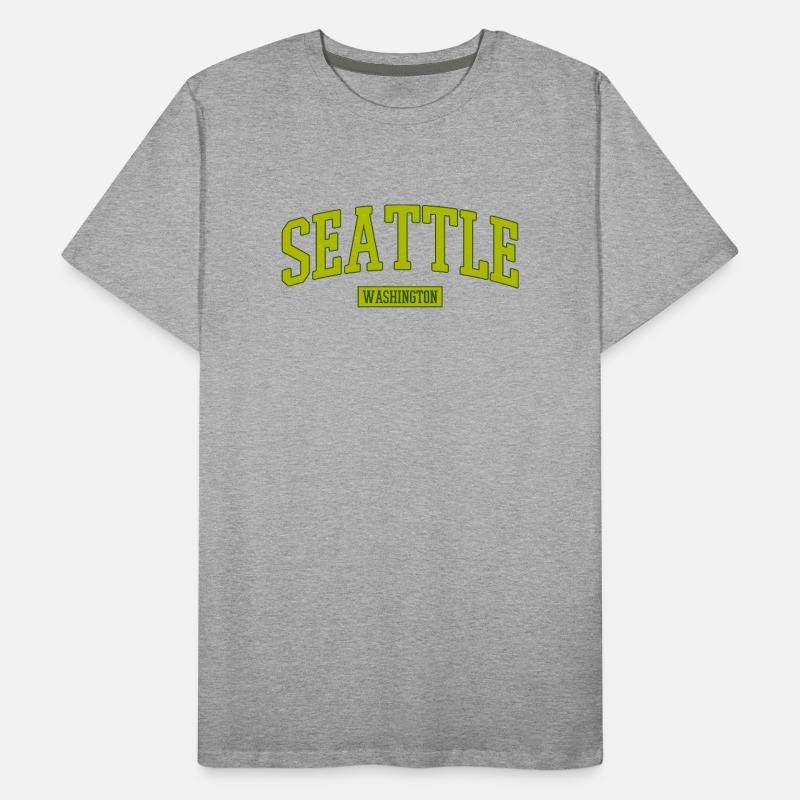Lettrage Seattle Washington T-shirt bio Premium Homme