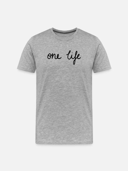 ONE LIFE - Men's Premium Organic T-Shirt - heather grey