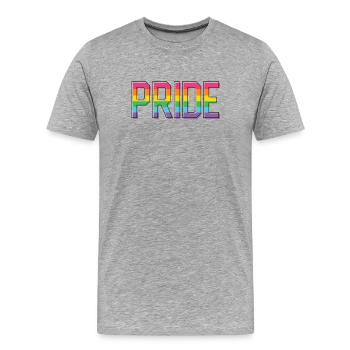 Pride Month LGBT - Pride! - Men's Premium Organic T-Shirt - heather grey - Front - Damien (186cm)
