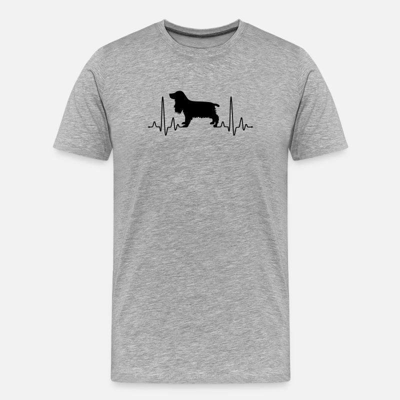 Cocker Spaniel Plus - T-shirt bio Premium Homme - gris chiné