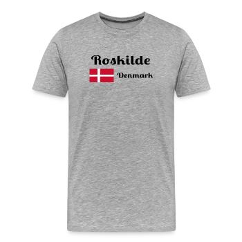 Roskilde Dänemark - Stylische Drucke - Männer Premium Bio T-Shirt - Grau meliert - Vorne - Damien (186cm)