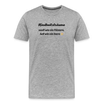 Childhood Dreams1 - Men's Premium Organic T-Shirt - heather grey - Front - Damien (186cm)
