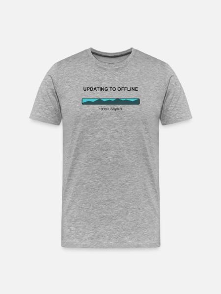 Updating to offline - Men's Premium Organic T-Shirt - heather grey