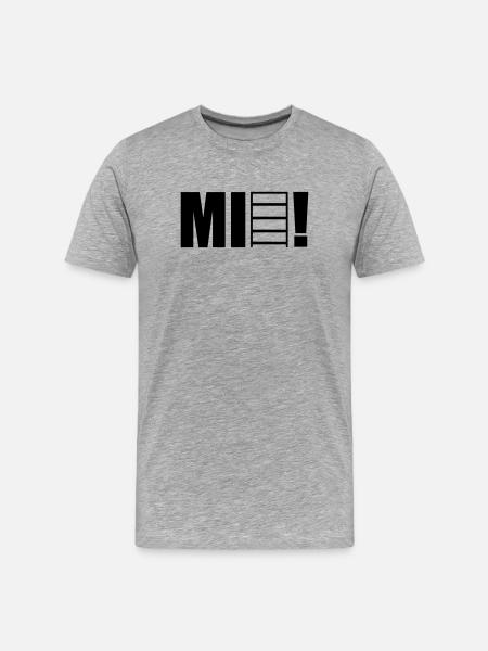 Mir egal - Männer Premium Bio T-Shirt - Grau meliert