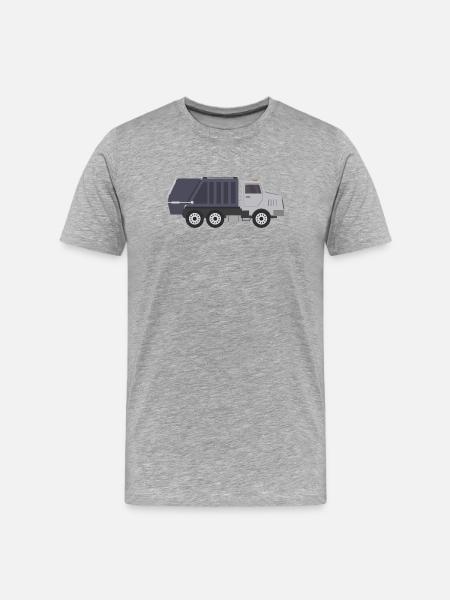 Camion à ordures - T-shirt bio Premium Homme - gris chiné