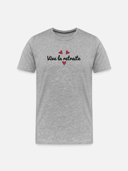 RETIREMENT. RETIREMENT. RETIRED. RETIREMENT - Men's Premium Organic T-Shirt - heather grey