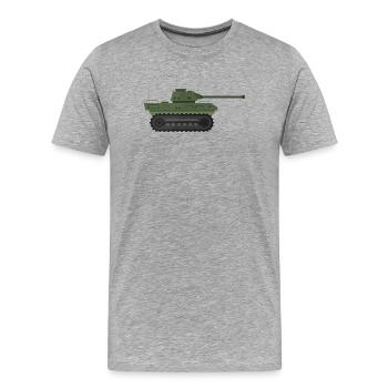 Military tank - Men's Premium Organic T-Shirt - heather grey - Front - Damien (186cm)