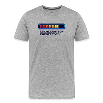 Eskalations Shirt für Nerds & Geeks Dänisch - Männer Premium Bio T-Shirt - Grau meliert - Vorne - Damien (186cm)