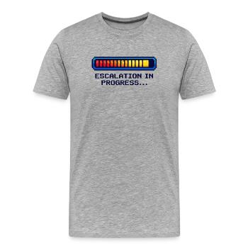 Escalation Fashion Geek Shirt – Funny Nerd Design - Men's Premium Organic T-Shirt - heather grey - Front - Damien (186cm)