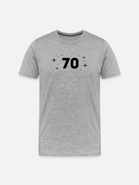 70th birthday 70 years - Men's Premium Organic T-Shirt - heather grey