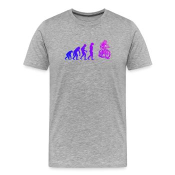 Conception simple et intemporelle du VTT - T-shirt bio Premium Homme - gris chiné - Devant - Damien (186cm)